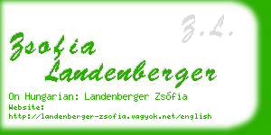 zsofia landenberger business card